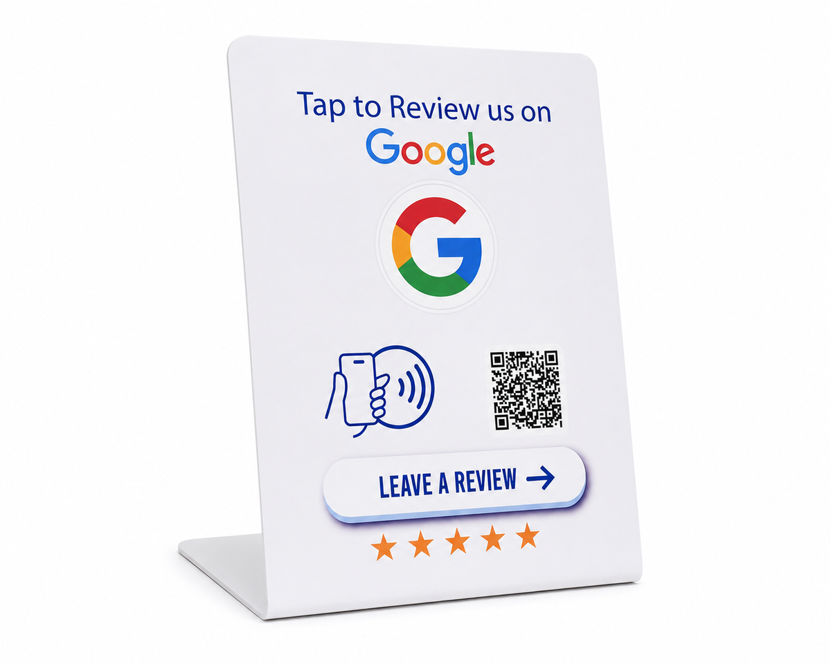 NFC Google Review QR Stand