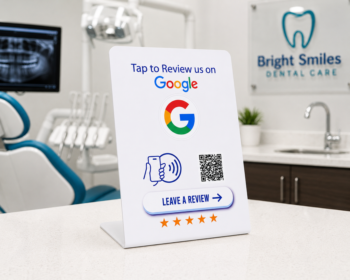 NFC Google Review QR Stand