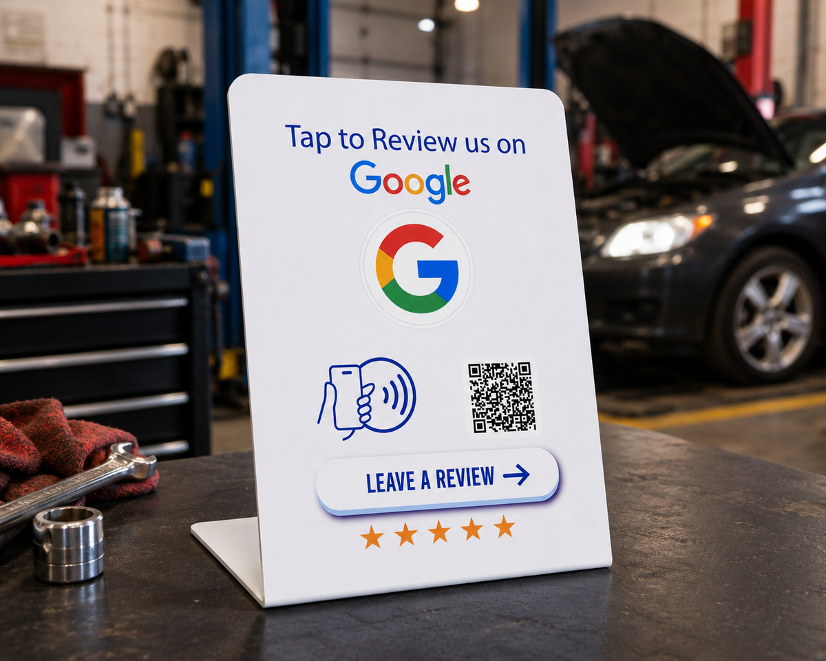 NFC Google Review QR Stand