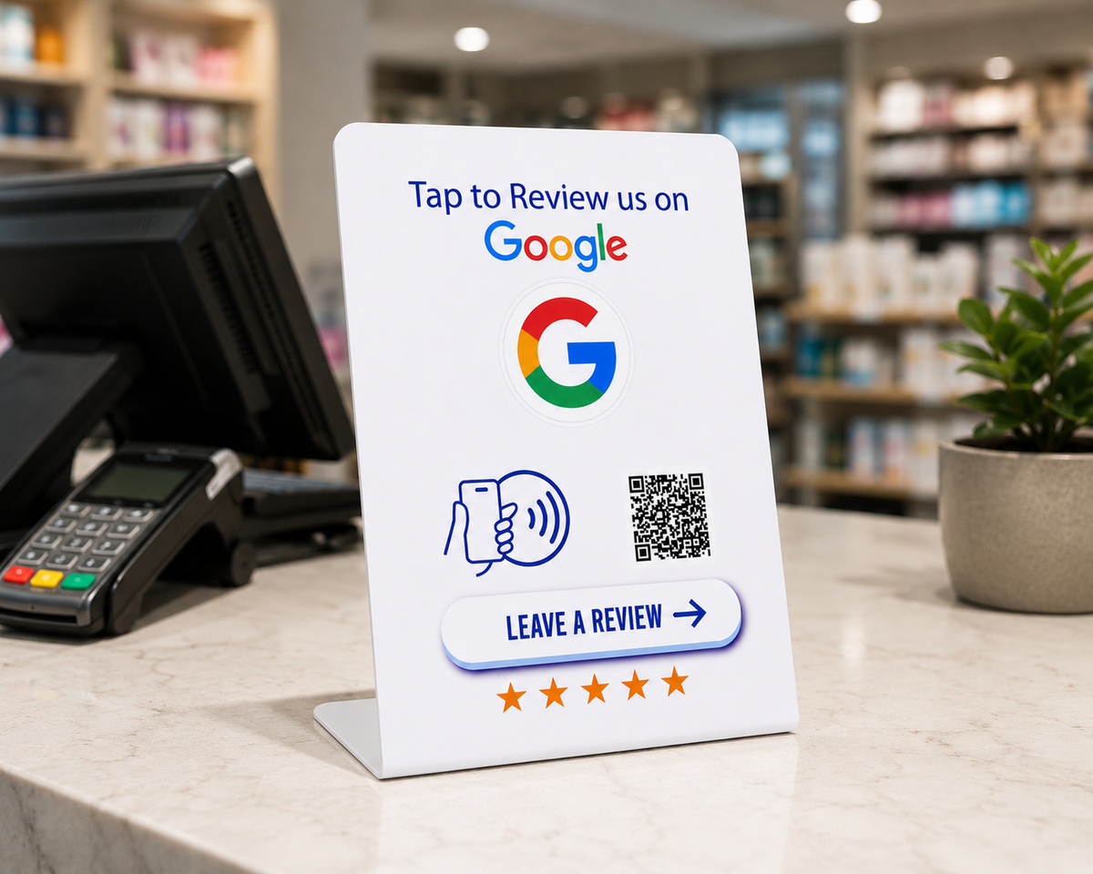 NFC Google Review QR Stand